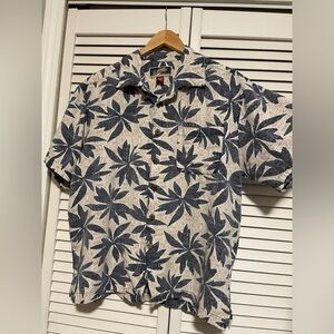 La Cabaña All Night Long Mens Shirt Size Large Flowers Design